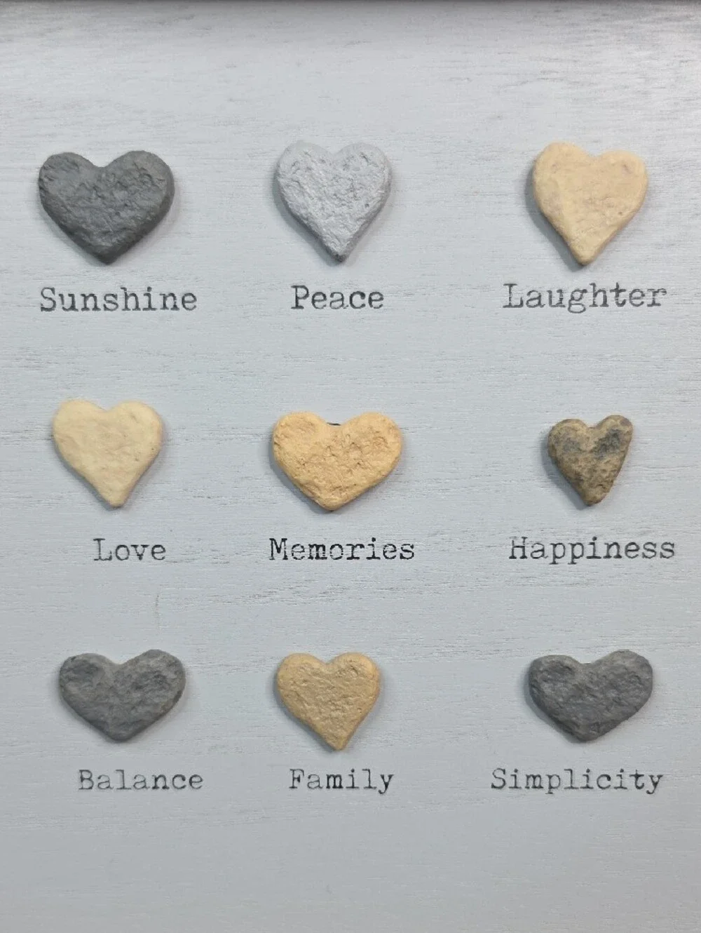 Framed Heart Sentiment Wall Art - Neutral Hearts - Home Accents